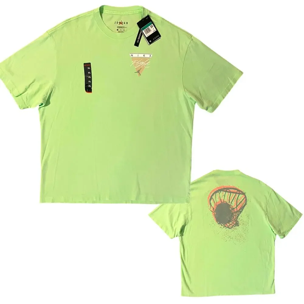 Jordan Flight Essential Green Graphic Tee Shirt CZ8063-358 Men's Size XL Nike